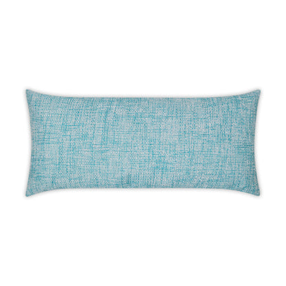 D.V. KAP HOME   12" x 24" Outdoor Double Trouble Lumbar Pillow - Turquoise     - OD-306-T-1224