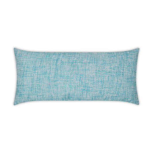 D.V. KAP HOME   12" x 24" Outdoor Double Trouble Lumbar Pillow - Turquoise     - OD-306-T-1224