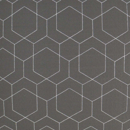 D.V. KAP HOME   22" x 22" Outdoor Hex Quilt Pillow - Grey Geometric    - OD-309-G-2222