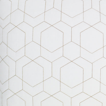 D.V. KAP HOME   22" x 22" Outdoor Hex Quilt Pillow - White Geometric    - OD-309-W-2222