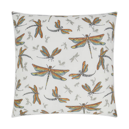 D.V. KAP HOME   22" x 22" Outdoor Sun Dragons Pillow Dragonfly    - OD-313-2222