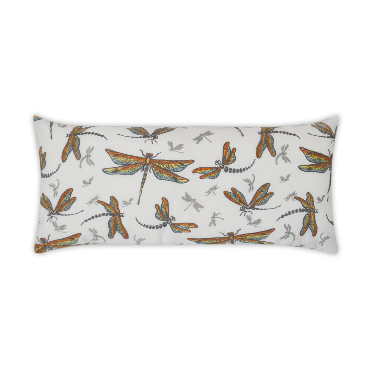 D.V. KAP HOME   12" x 24" Outdoor Sun Dragons Lumbar Pillow Dragonfly    - OD-314-1224