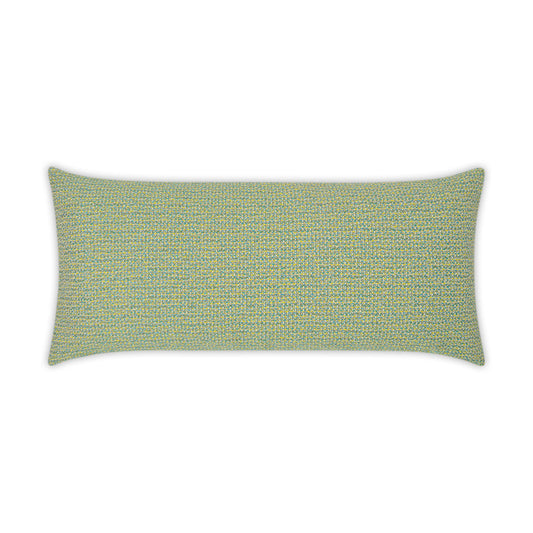 D.V. KAP HOME   12" x 24" Outdoor Melan Lumbar Pillow - Caribe Solid Textured Woven    - OD-316-C-1224