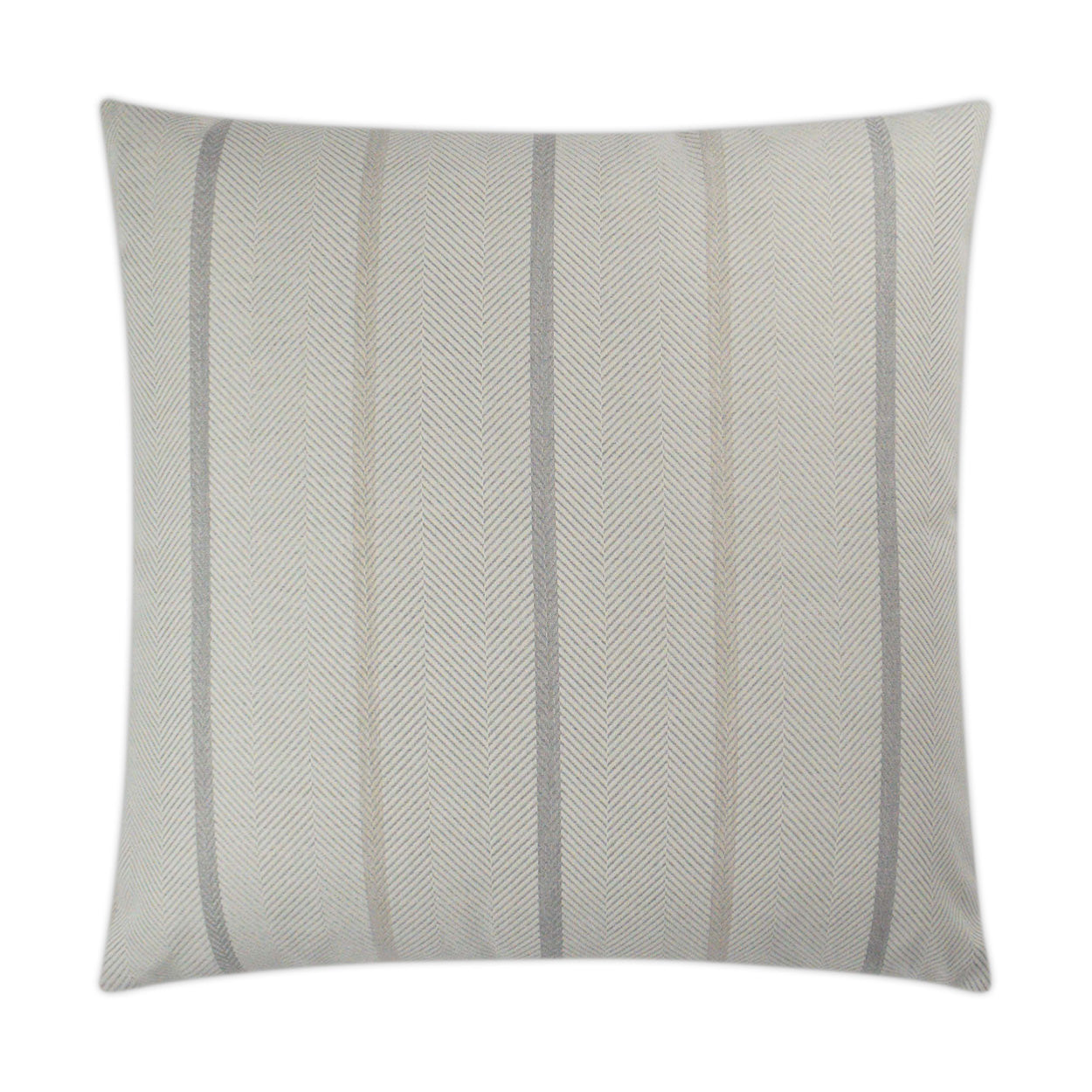 D.V. KAP HOME   22" x 22" Outdoor Sterling Pillow - Cotton Stripes    - OD-323-C-2222