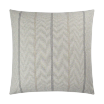 D.V. KAP HOME   22" x 22" Outdoor Sterling Pillow - Cotton Stripes    - OD-323-C-2222