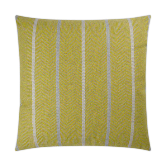 D.V. KAP HOME   22" x 22" Outdoor Sterling Pillow - Saffron Stripes    - OD-323-S-2222
