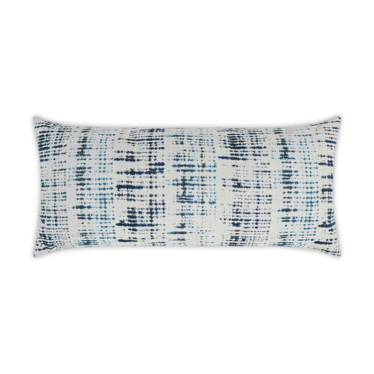 D.V. KAP HOME   12"x24" Outdoor Mizu Lumbar Pillow - Indigo Abstract    - OD-326-I-1224