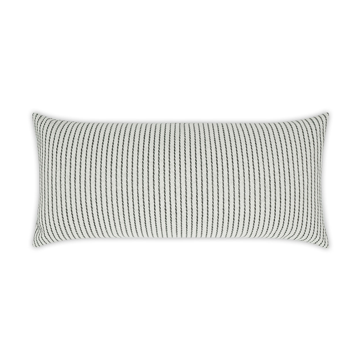 D.V. KAP HOME   12" x 24" Outdoor Linus Lumbar Pillow - Charcoal     - OD-331-C-1224