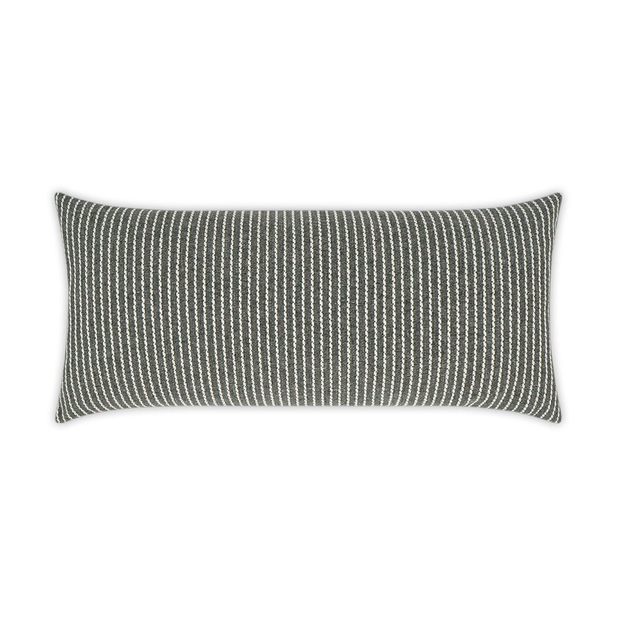 D.V. KAP HOME   12" x 24" Outdoor Linus Lumbar Pillow - Graphite     - OD-331-G-1224