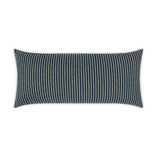 D.V. KAP HOME   12" x 24" Outdoor Linus Lumbar Pillow - Indigo     - OD-331-I-1224