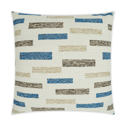 D.V. KAP HOME   22" x 22" Outdoor Blockweave Pillow - Blue     - OD-334-B-2222