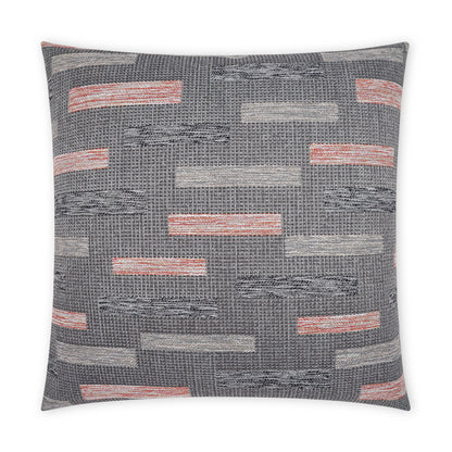 D.V. KAP HOME   22" x 22" Outdoor Blockweave Pillow - Coral     - OD-334-C-2222