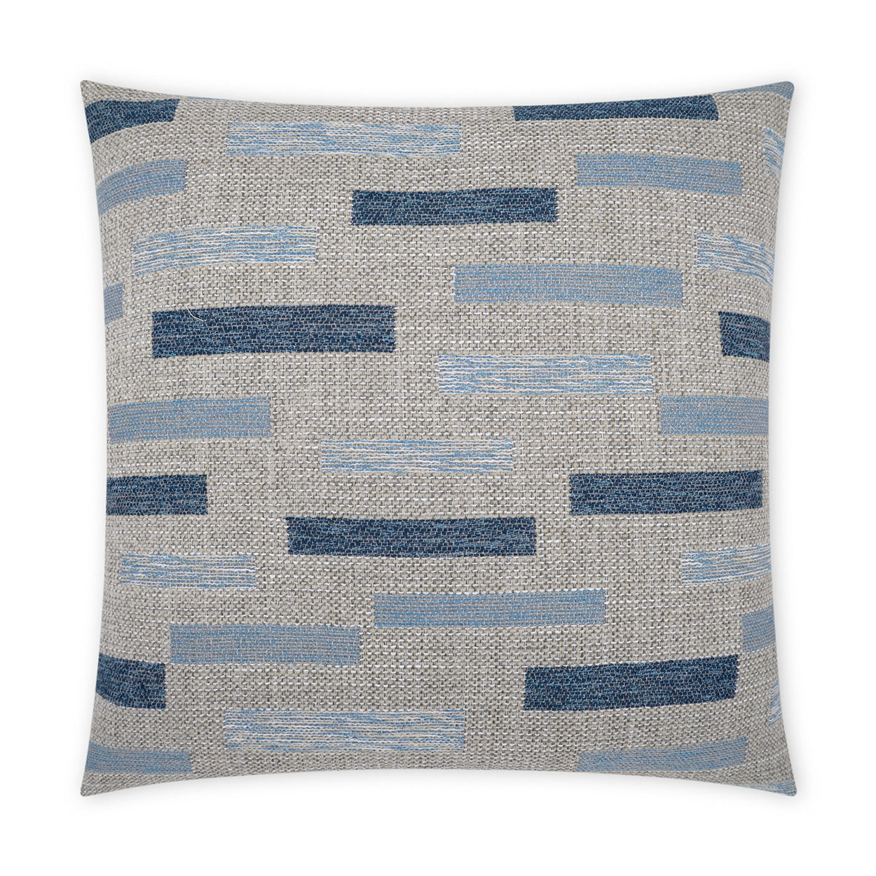 D.V. KAP HOME   22" x 22" Outdoor Blockweave Pillow - Indigo     - OD-334-I-2222