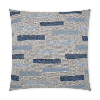 D.V. KAP HOME   22" x 22" Outdoor Blockweave Pillow - Indigo     - OD-334-I-2222