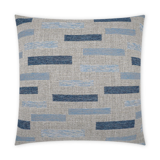 D.V. KAP HOME   22" x 22" Outdoor Blockweave Pillow - Indigo     - OD-334-I-2222