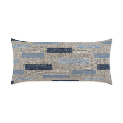 D.V. KAP HOME   12" x 24" Outdoor Blockweave Lumbar Pillow - Indigo     - OD-335-I-1224