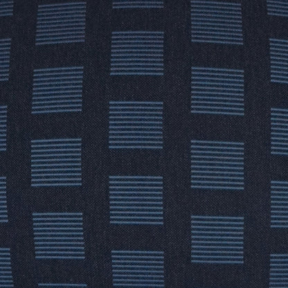 D.V. KAP HOME   12" x 24" Outdoor Novara Lumbar Pillow - Indigo Geometric, Transitional    - OD-345-I-1224