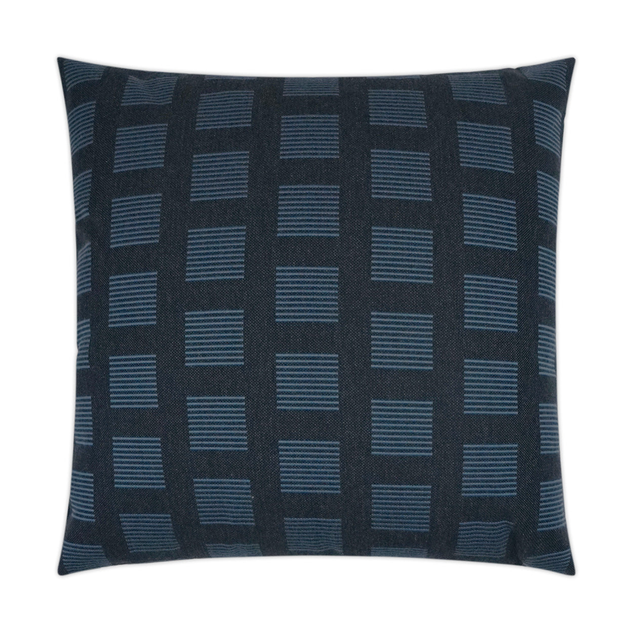 D.V. KAP HOME   22" x 22" Outdoor Novara Pillow - Indigo Geometric, Transitional    - OD-344-I-2222