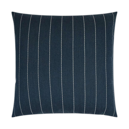 D.V. KAP HOME   22" x 22" Outdoor Malibu Pillow - Indigo Stripes, Nautical    - OD-346-I-2222