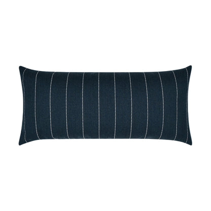 D.V. KAP HOME   12" x 24" Outdoor Malibu Lumbar Pillow - Indigo Stripes, Nautical    - OD-347-I-1224