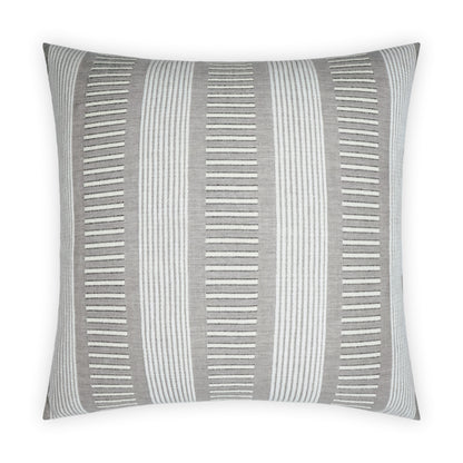 D.V. KAP HOME   22" x 22" Outdoor Sideline Pillow - Ash Stripes, Traditional    - OD-348-A-2222