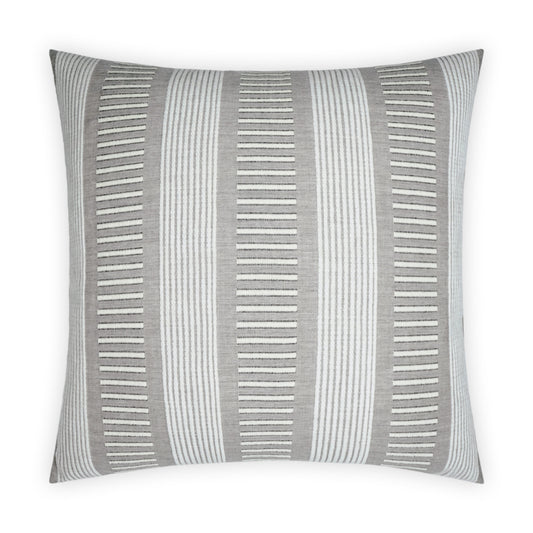 D.V. KAP HOME   22" x 22" Outdoor Sideline Pillow - Ash Stripes, Traditional    - OD-348-A-2222
