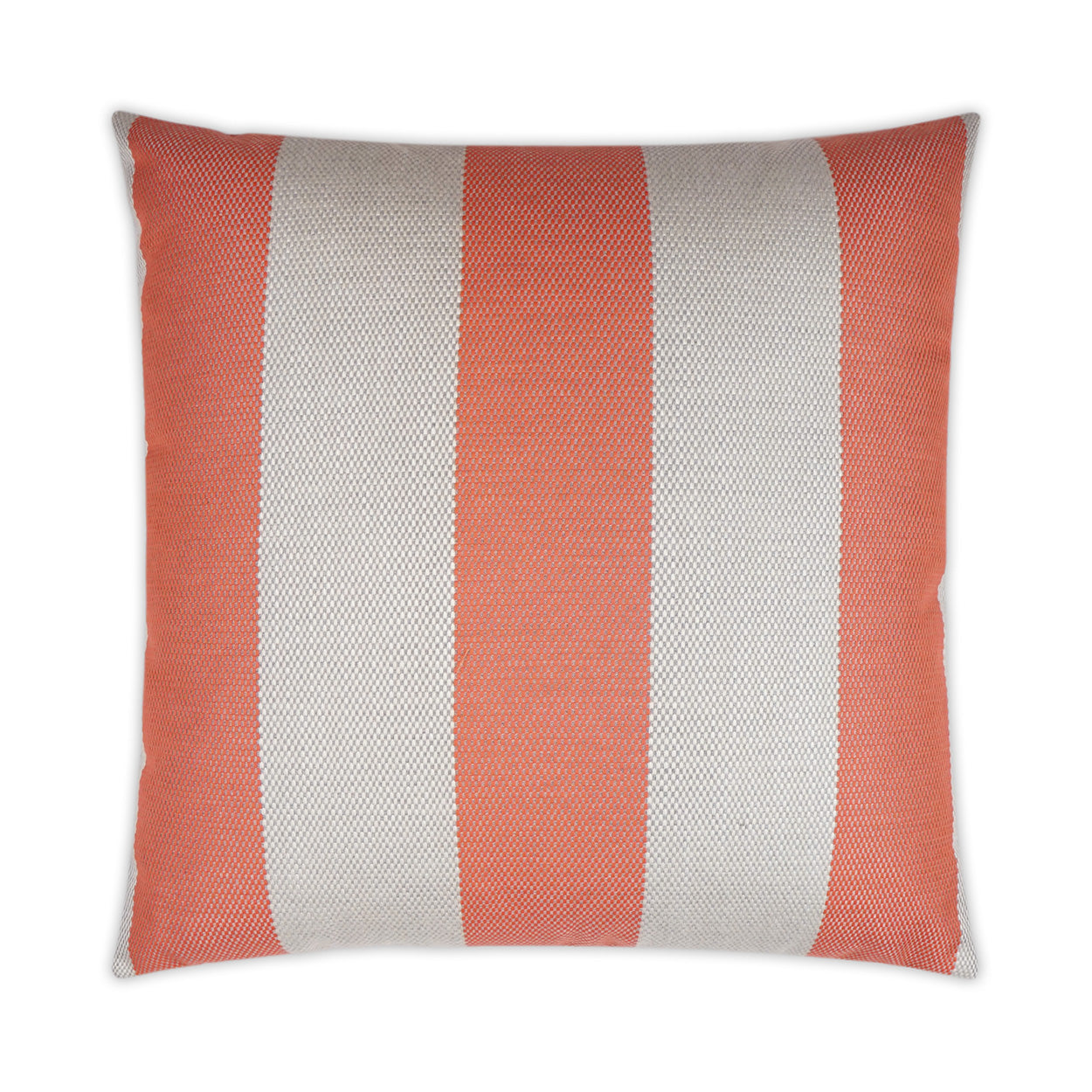 D.V. KAP HOME   22" x 22" Outdoor Carlsbad Pillow - Guava Stripes, Traditional    - OD-350-G-2222