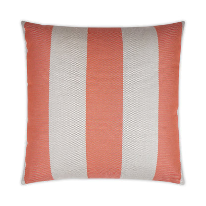 D.V. KAP HOME   22" x 22" Outdoor Carlsbad Pillow - Guava Stripes, Traditional    - OD-350-G-2222