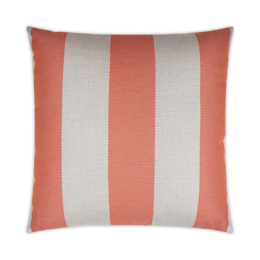 D.V. KAP HOME   22" x 22" Outdoor Carlsbad Pillow - Guava Stripes, Traditional    - OD-350-G-2222