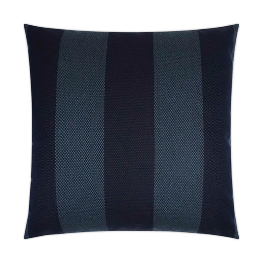 D.V. KAP HOME   22" x 22" Outdoor Carlsbad Pillow - Indigo Stripes, Nautical    - OD-350-I-2222