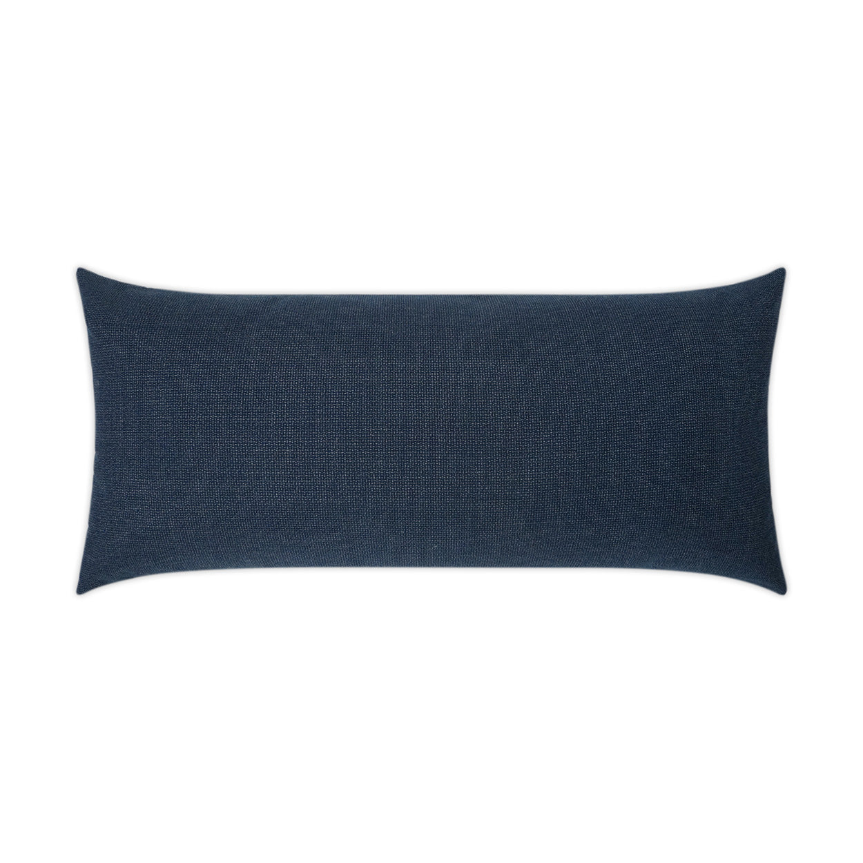Indigo solid outdoor lumbar pillow, 12x24 inches, rectangular