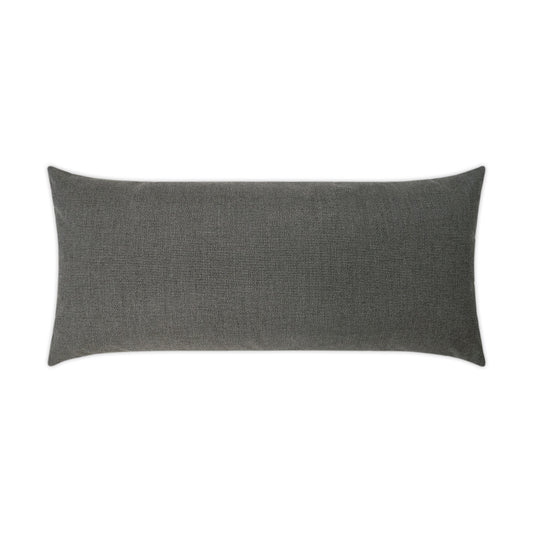 D.V. KAP HOME   12" x 24" Outdoor Bliss Lumbar Pillow - Smoke Solid    - OD-353-S-1224