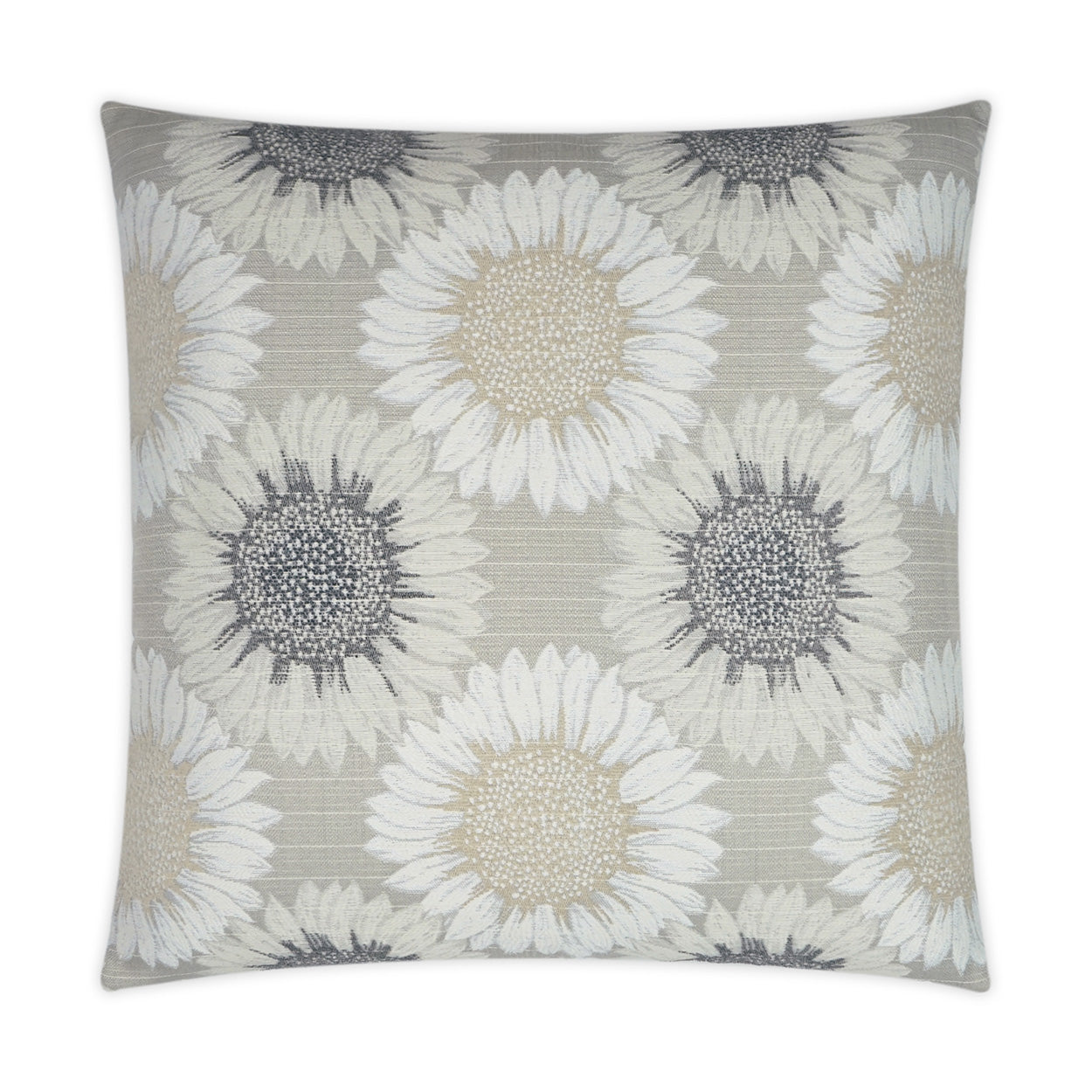 D.V. KAP HOME   22" x 22" Outdoor Daisy Chain Pillow - Sand Floral    - OD-360-S-2222