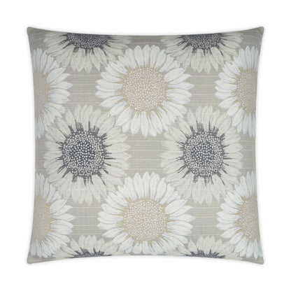 D.V. KAP HOME   22" x 22" Outdoor Daisy Chain Pillow - Sand Floral    - OD-360-S-2222