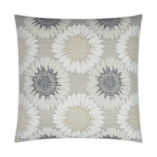D.V. KAP HOME   22" x 22" Outdoor Daisy Chain Pillow - Sand Floral    - OD-360-S-2222