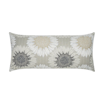 D.V. KAP HOME   12" x 24" Outdoor Daisy Chain Lumbar Pillow - Sand Floral    - OD-361-S-1224