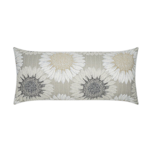D.V. KAP HOME   12" x 24" Outdoor Daisy Chain Lumbar Pillow - Sand Floral    - OD-361-S-1224