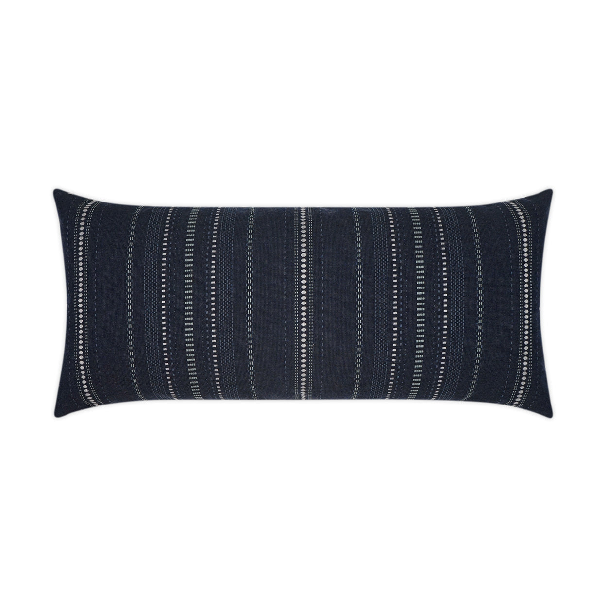 D.V. KAP HOME   12" x 24" Outdoor Copeland Lumbar Pillow - Midnight Stripes, Global    - OD-366-M-1224