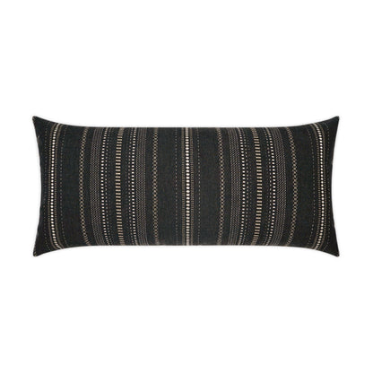 D.V. KAP HOME   12" x 24" Outdoor Copeland Lumbar Pillow - Onyx Stripes, Global    - OD-366-O-1224