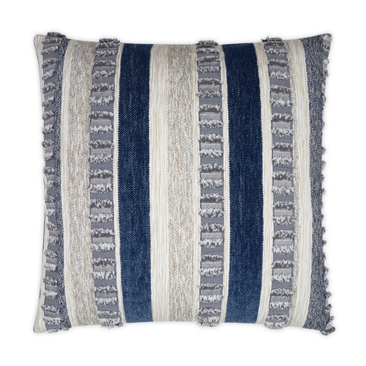 D.V. KAP HOME   22" x 22" Outdoor Teton Pillow - Indigo Textured, Global    - OD-384-I-2222