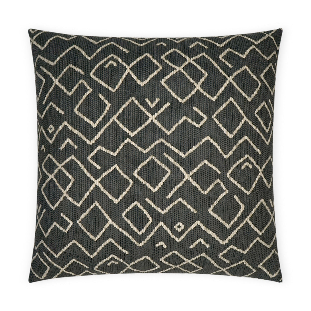 D.V. KAP HOME   22" x 22" Outdoor Kraken Pillow - Charcoal Abstract, Global    - OD-392-C-2222