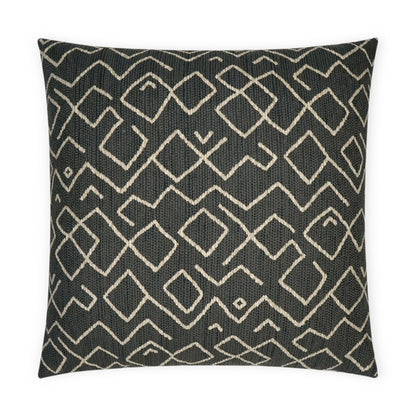D.V. KAP HOME   22" x 22" Outdoor Kraken Pillow - Charcoal Abstract, Global    - OD-392-C-2222