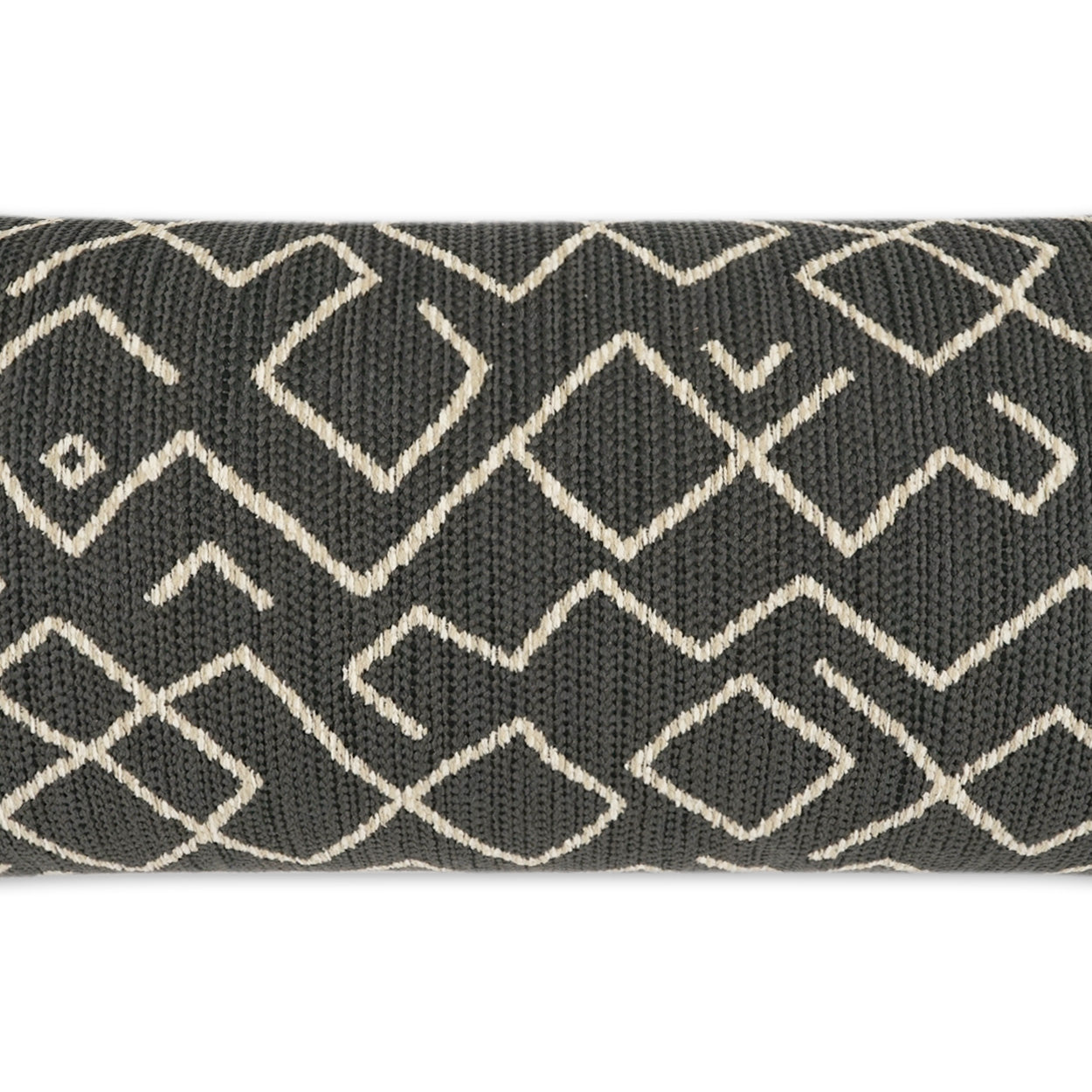 D.V. KAP HOME   12" x 24" Outdoor Kraken Lumbar Pillow - Charcoal Abstract, Global    - OD-393-C-1224