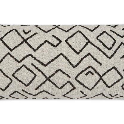 D.V. KAP HOME   12" x 24" Outdoor Kraken Lumbar Pillow - Natural Abstract, Global    - OD-393-N-1224