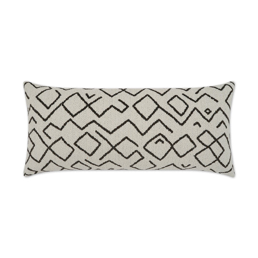D.V. KAP HOME   12" x 24" Outdoor Kraken Lumbar Pillow - Natural Abstract, Global    - OD-393-N-1224
