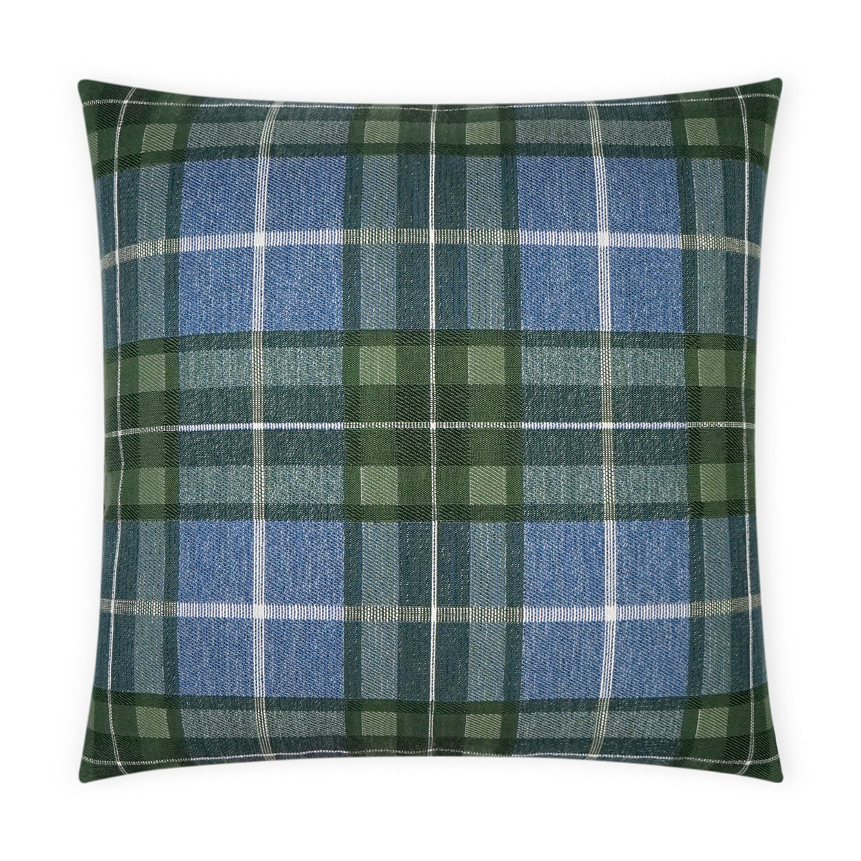 D.V. KAP HOME   22" x 22" Outdoor Roddy Pillow - Vineyard Plaid - Check    - OD-399-V-2222