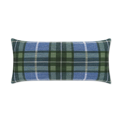 D.V. KAP HOME   12" x 24" Outdoor Roddy Lumbar Pillow - Vineyard Plaid - Check    - OD-400-V-1224