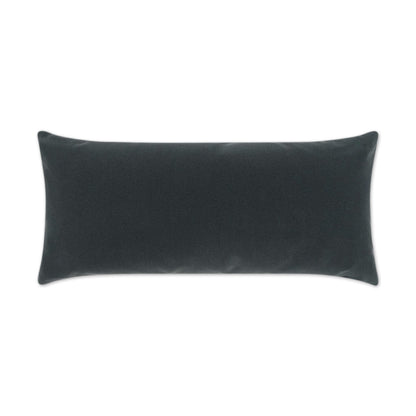 D.V. KAP HOME   12" x 24" Outdoor Sundance Duo Lumbar Pillow - Charcoal Solid, Modern    - OD-402-C-1224