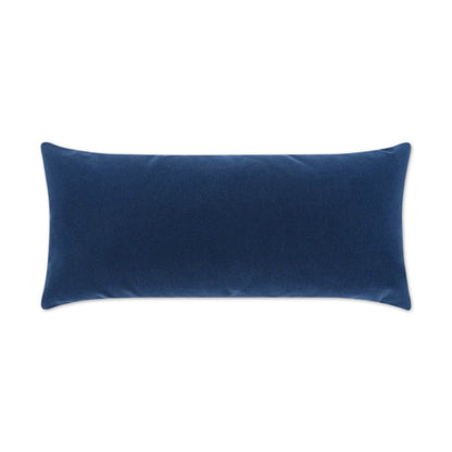 D.V. KAP HOME   12" x 24" Outdoor Sundance Duo Lumbar Pillow - Navy Solid, Modern    - OD-402-N-1224