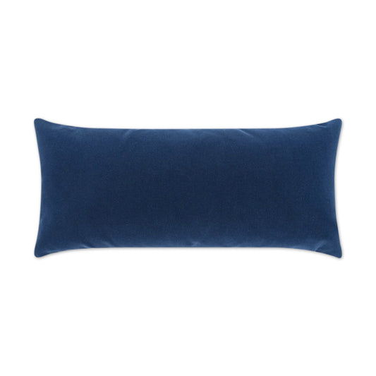 D.V. KAP HOME   12" x 24" Outdoor Sundance Duo Lumbar Pillow - Navy Solid, Modern    - OD-402-N-1224